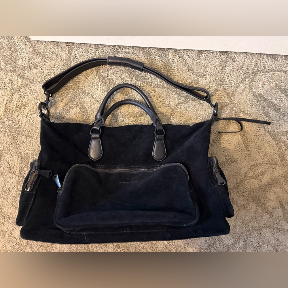 Large Aimee Kestenberg suede duffle purse